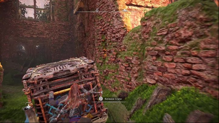 The crate is located on a platform - Horizon Forbidden West: A Church? Really? - how to get? - Ornaments - Horizon Forbidden West Guide