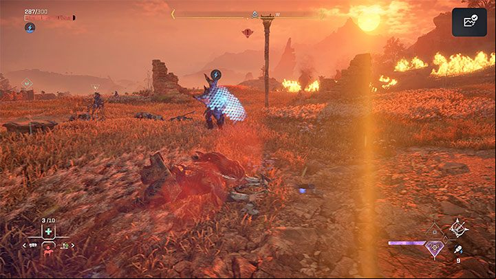 In some situations, you may be forced into direct fights with machines or living opponents - use the spear to deal them damage - Horizon Forbidden West: Tips and Tricks - Basics - Horizon Forbidden West Guide