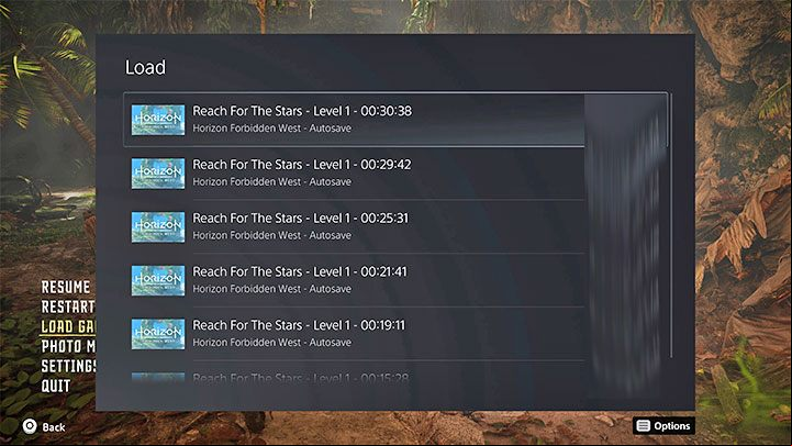 You can load your previous progress in two main ways - Horizon Forbidden West: How to save? - World and game information - Horizon Forbidden West Guide