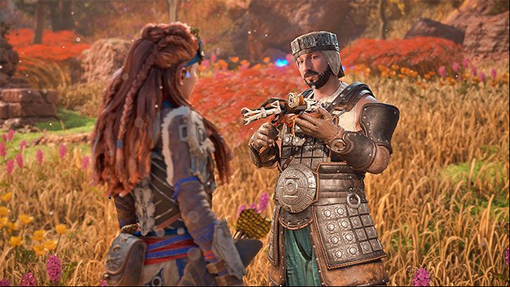 Once the battle is over, you can either search the battlefield and disarm unused traps or talk to Thurlis the trapper right away - Horizon Forbidden West: To the Brink - walkthrough - Main Storyline - Horizon Forbidden West Guide