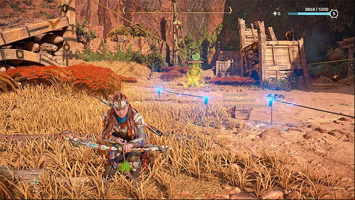 If you don't have the option to use acid arrows, you can use the recently acquired Tripcaster to set rope traps - Horizon Forbidden West: To the Brink - walkthrough - Main Storyline - Horizon Forbidden West Guide