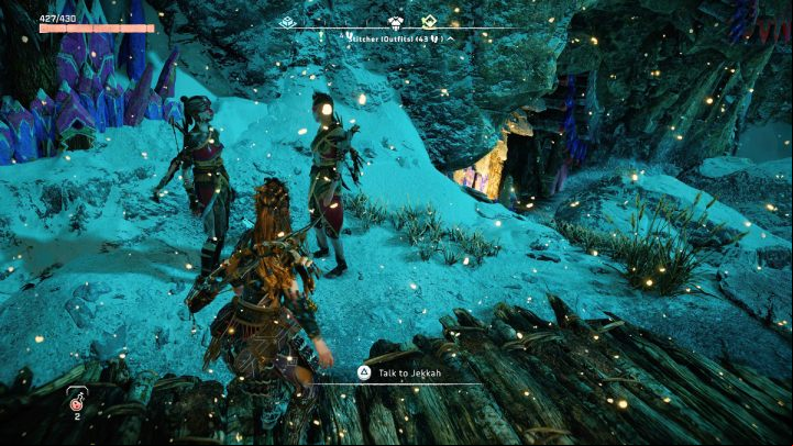 Talk to the girl named Jekkah in the Bulwark settlement - Horizon Forbidden West: A Soldiers March - walkthrough - Side quests - Horizon Forbidden West Guide