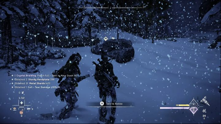 After eliminating the threat, talk to Rokko - Horizon Forbidden West: A Soldiers March - walkthrough - Side quests - Horizon Forbidden West Guide