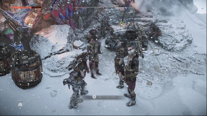After completing the task, jump down from the summit and open the shieldwing - Horizon Forbidden West: A Soldiers March - walkthrough - Side quests - Horizon Forbidden West Guide