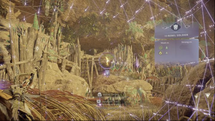 The last rebel is located at the east end of the camp - Horizon Forbidden West: The Bristlebacks - walkthrough - Side quests - Horizon Forbidden West Guide