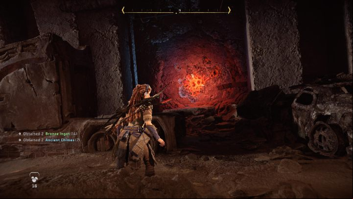Go to the tunnel next to Camp Nowhere and set fire to the Firegleam - Horizon Forbidden West: Breaking Even - walkthrough - Side quests - Horizon Forbidden West Guide