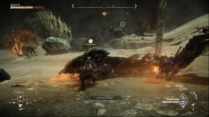 Kill all machines while hiding behind a pillar - Horizon Forbidden West: Breaking Even - walkthrough - Side quests - Horizon Forbidden West Guide