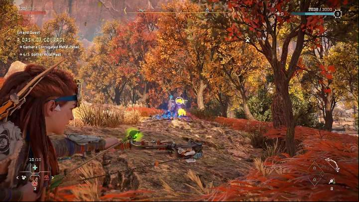 You should start ranged combat from a hidden position whenever you can, as it will give you a pretty big advantage, letting you fire off several shots before the enemy figures out where you are - Horizon Forbidden West: Combat and stealth - Basics - Horizon Forbidden West Guide