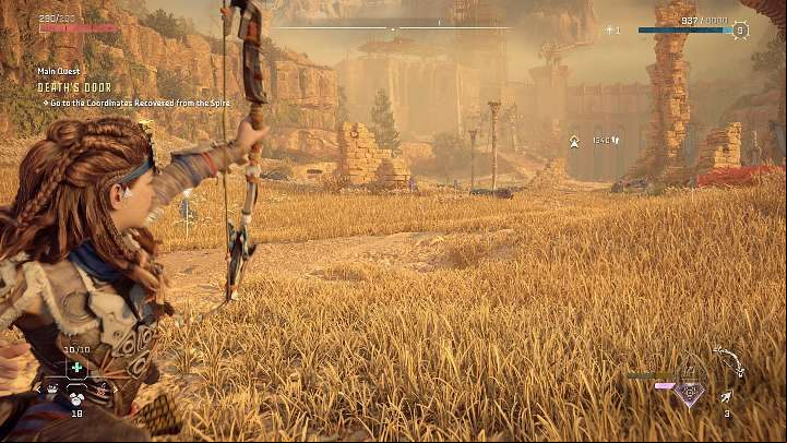 To use weapon techniques in Horizon Forbidden West you must aim with L2 and then press R1 - Horizon Forbidden West: How to use weapon techniques? - Combat - Horizon Forbidden West Guide