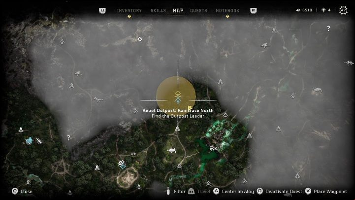 Reward: none - Horizon Forbidden West: Rebel camps and outposts (The Stand of the Sentinels) - locations - The Stand of the Sentinels - Horizon Forbidden West Guide