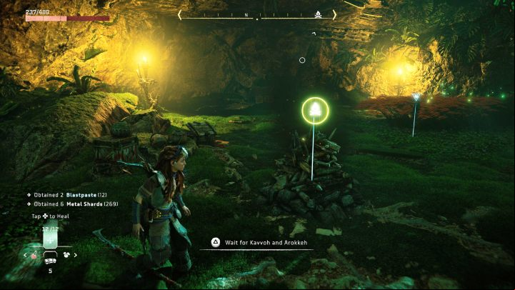 Sit down and wait for Kavvoh and Arokkeh - Horizon Forbidden West: Blood for Blood - walkthrough - Side quests - Horizon Forbidden West Guide