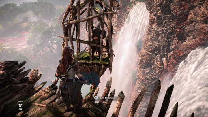 Return to Fall's Edge and talk to Dekka, waiting for you in a cage - Horizon Forbidden West: Blood for Blood - walkthrough - Side quests - Horizon Forbidden West Guide