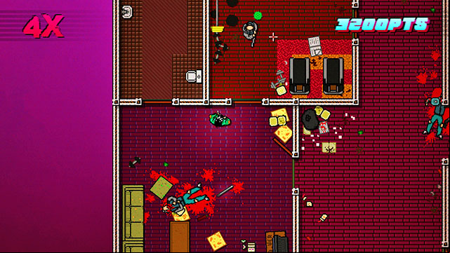 Te last opponent is to the right of the stairs - Scene 1 - Down Under - Act 1 - Exposition - Hotline Miami 2: Wrong Number - Game Guide and Walkthrough
