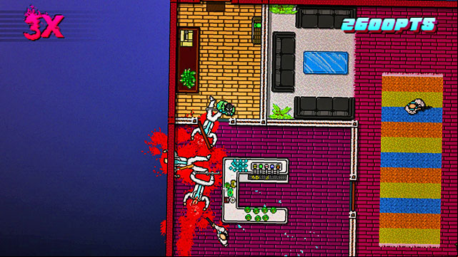 With the firearm, clear the room on the right - Scene 19 - House Call - Act 5 - Intermission - Hotline Miami 2: Wrong Number - Game Guide and Walkthrough