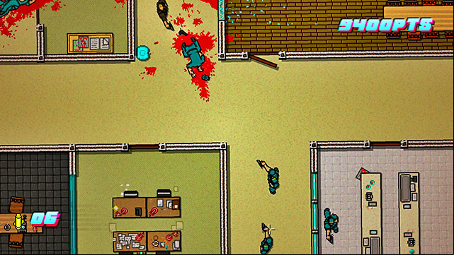 Enter the upper-left room - Scene 23 - Caught - Act 6 - Catastrophe - Hotline Miami 2: Wrong Number - Game Guide and Walkthrough