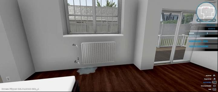 Re-locate the leaking radiator, repair it and clean the water spot. - Tim Starv - Walkthrough - House Flipper Game Guide