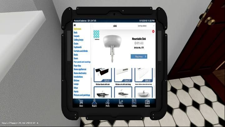 Mountable sink is the cheapest one and its worth to install it on every occasion. - Jack Grahan order in House Flipper - Walkthrough - House Flipper Game Guide