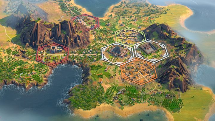 This city will be easy to defend against attacks. Additional garrisons and walls next to the mountains will make this city a good stronghold. - Humankind: Outposts - what are they, where to build? - Basis - Humankind Guide