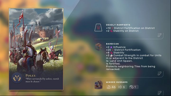 Poles have a strong Hussar unit, which is unparalleled in its era. Make sure you also have a strong military district to help defend the city. Having such a culture makes conquests laughably easy. - Humankind: The Ancient Era - how to advance? - Basis - Humankind Guide