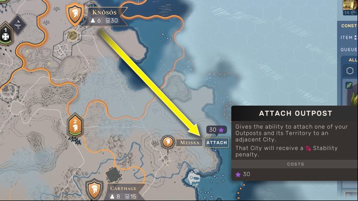 The first territory you add to the city requires a small amount of influence points. It is worth doing this if you want to further expand your city or secure the borders you share with other nations. - Humankind: Territory - how to connect with the city? - Basis - Humankind Guide