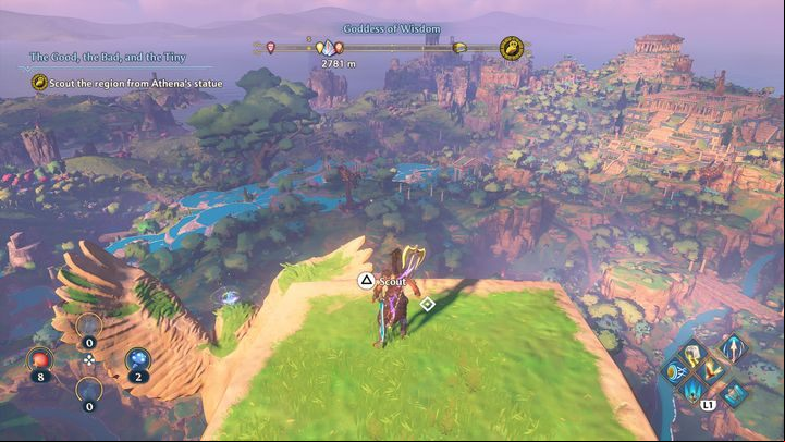 While at the top, scout the region - Immortals Fenyx Rising: The Good, the Bad and the Tiny - walkthrough - Athenas tasks - Immortals Fenyx Rising Guide
