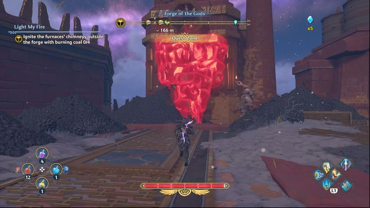 After defeating them, go to the first furnace - Immortals Fenyx Rising: Light My Fire - walkthrough - The tasks of Hephaestus - Immortals Fenyx Rising Guide