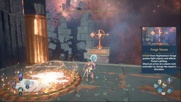 When you're inside, continue forward until you see a signpost - Immortals Fenyx Rising: Dark Arts - walkthrough - Hephaestus quests - Immortals Fenyx Rising Guide