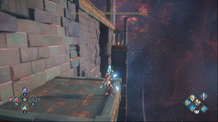 Jump into the chasm again and continue gliding - Immortals Fenyx Rising: Dark Arts - walkthrough - Hephaestus quests - Immortals Fenyx Rising Guide