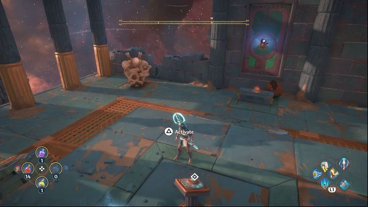 When you're on the other side, go into the next room - Immortals Fenyx Rising: Dark Arts - walkthrough - Hephaestus quests - Immortals Fenyx Rising Guide