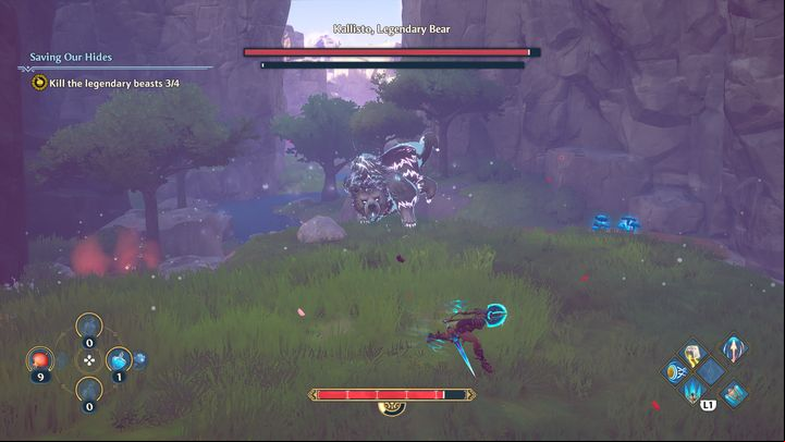 Kallisto is very dangerous - its attacks can cause great damage, especially those that cannot be parried - Immortals Fenyx Rising: Saving Our Hides - walkthrough - Main missions - Immortals Fenyx Rising Guide