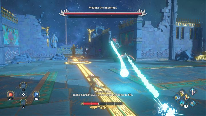 Initially, Medusa will have three moves at her disposal - Immortals Fenyx Rising: Medusa the Imperoius - how to defeat the boss? - Bosses - Immortals Fenyx Rising Guide