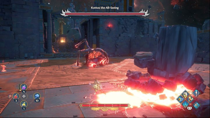Although you cannot parry any of his special abilities, you will be able to deflect his regular attacks - Immortals Fenyx Rising: Kottos the All-Seeing - how to defeat the boss? - Bosses - Immortals Fenyx Rising Guide