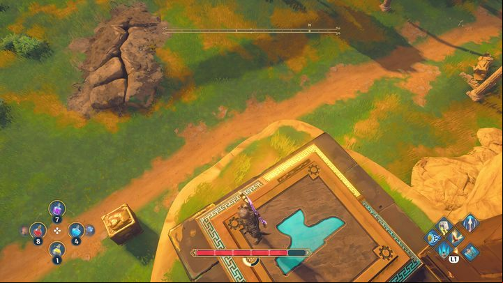 Go to the point indicated on the map above - Immortals Fenyx Rising: Chests (Grove of Kleos) - map - Grove of Kleos - Immortals Fenyx Rising Guide