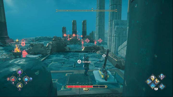 Take care of the corrupted crystals first, this will unlock access to the targets that you will have to hit - Immortals Fenyx Rising: Chests (Grove of Kleos) - map - Grove of Kleos - Immortals Fenyx Rising Guide