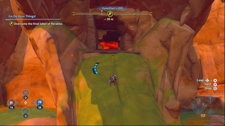 At the very end, go inside the mouth of the Cerberos to enter the vault - Immortals Fenyx Rising: Go Do Hero Things! - walkthrough - Athenas quests - Immortals Fenyx Rising Guide