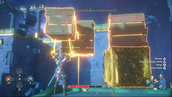 Finally, you will have to put three blocks on top of each other to make them a column - Immortals Fenyx Rising: Judgment Day - walkthrough - Athenas quests - Immortals Fenyx Rising Guide
