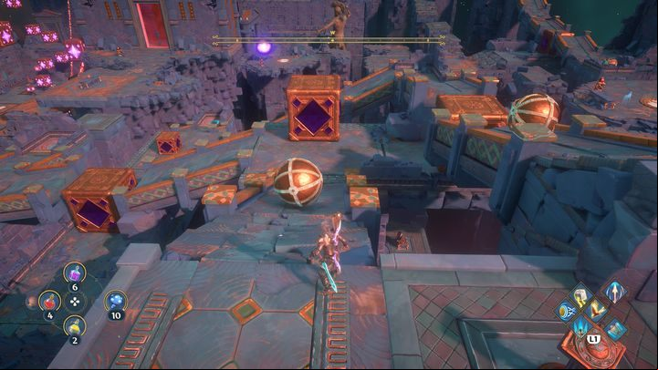 You need to place the cubes similarly as in the attached image - Immortals Fenyx Rising: Jaws Of War - walkthrough - Ares quests - Immortals Fenyx Rising Guide