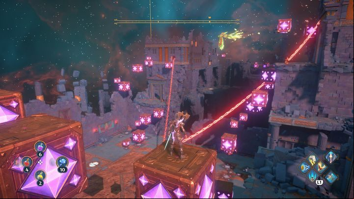 Then, head to the next chain, which is located on the left side, closer to the center - Immortals Fenyx Rising: Jaws Of War - walkthrough - Ares quests - Immortals Fenyx Rising Guide