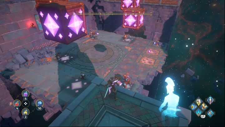 You will have to fight Typhon's soldiers to break the final chain - Immortals Fenyx Rising: Jaws Of War - walkthrough - Ares quests - Immortals Fenyx Rising Guide