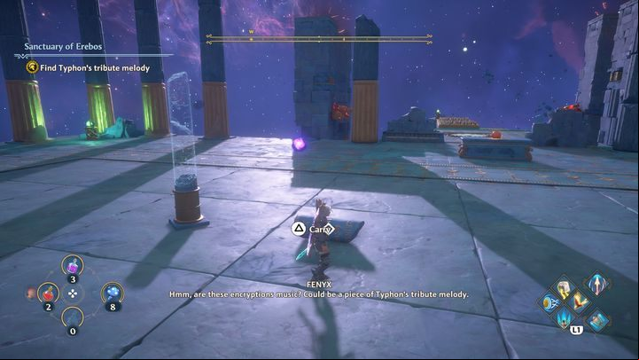 When you reach the other side, your task will be to fix the object pictured in the attached image - Immortals Fenyx Rising: Pecking Orders - walkthrough - The tasks of Ares - Immortals Fenyx Rising Guide