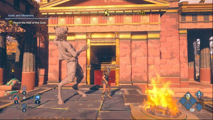 On the left side there is a statue, and there are several stones next to it - Epic chest (Clashing Rocks) - how to obtain? - FAQ - Immortals Fenyx Rising Guide