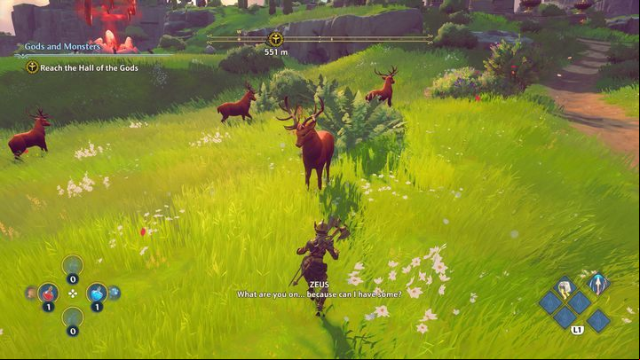 You will not receive a mount as a gift during your playthrough, you will have to tame a mount yourself in order to be able to use one - Immortals Fenyx Rising: How to tame mounts? - FAQ - Immortals Fenyx Rising Guide