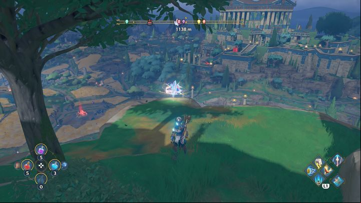 The Ambrosia is located on the top of one of the hills - Immortals Fenyx Rising: Ambrosia (Grove of Kleos) - map - Kleoss Grove - Immortals Fenyx Rising Guide