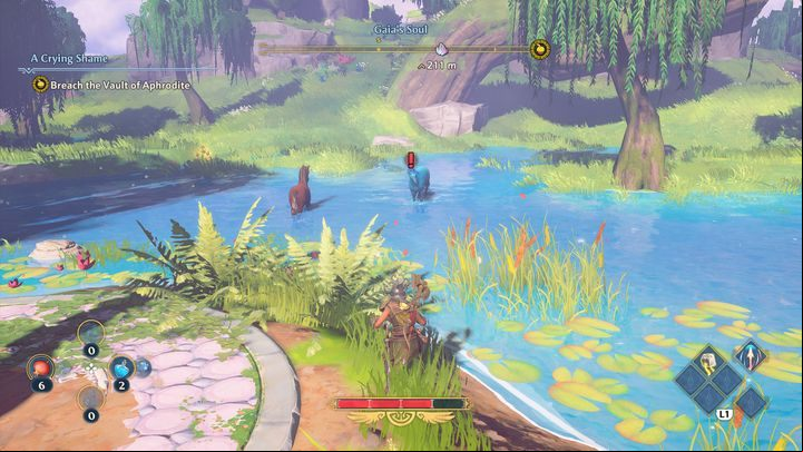 You can hide in bushes, so that your character is invisible to opponents - Immortals Fenyx Rising: Stealth - Basics - Immortals Fenyx Rising Guide
