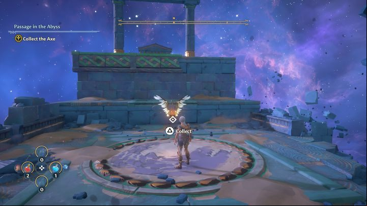 At the top you will find the Wings of Daedalus, they will allow you to perform double jumps - Immortals Fenyx Rising: age in the Abyss - walkthrough - Main missions - Immortals Fenyx Rising Guide