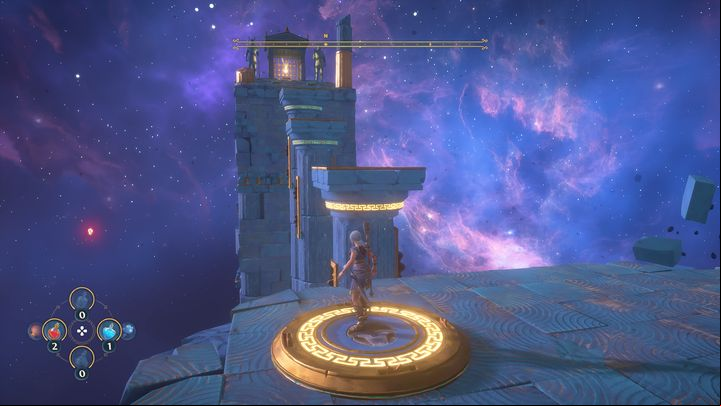 For the final stage of the mission, you have to step onto a pressure plate with a soldier's helmet symbol - Immortals Fenyx Rising: age in the Abyss - walkthrough - Main missions - Immortals Fenyx Rising Guide
