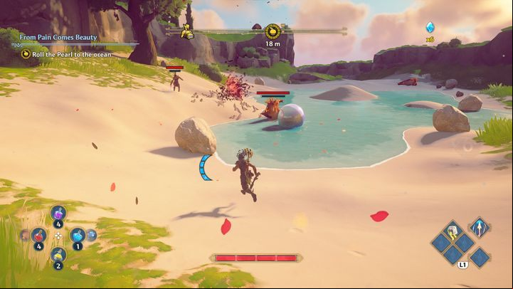 Once you are close enough to the marker, you will need to deal with more enemies - Immortals Fenyx Rising: From Pain Comes Beauty - walkthrough - Aphrodites tasks - Immortals Fenyx Rising Guide