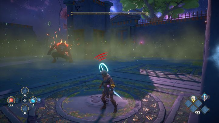 Once again, an opponent is waiting for you behind closed doors, this time a Minotaur - Immortals Fenyx Rising: Mean Goddesses - walkthrough - Aphrodites quests - Immortals Fenyx Rising Guide