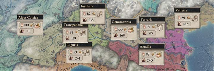 The province view allows you to not only see the loyalty of your citizens and their population but also to check the policy chosen by their governor. - Governors in Imperator Rome - Managing the country - Imperator Rome Guide