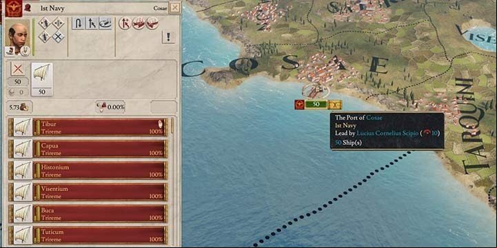 Fleets can have commanders and use ports to undertake repairs. - Armies and fleets in Imperator Rome - War - Imperator Rome Guide